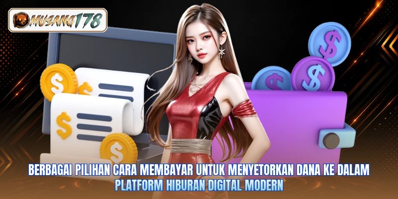 Berbagai pilihan cara membayar untuk menyetorkan dana ke dalam platform hiburan digital modern