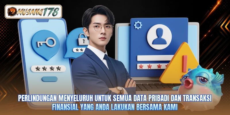 Perlindungan menyeluruh untuk semua data pribadi dan transaksi finansial yang Anda lakukan bersama kami